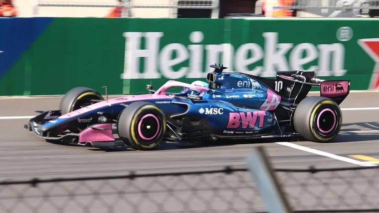 Pierre Gasly’s Alpine in qualifying for the 2026 Chinese Grand Prix