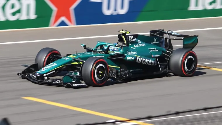 Fernando Alonso’s Aston Martin in qualifying for the 2026 Chinese Grand Prix